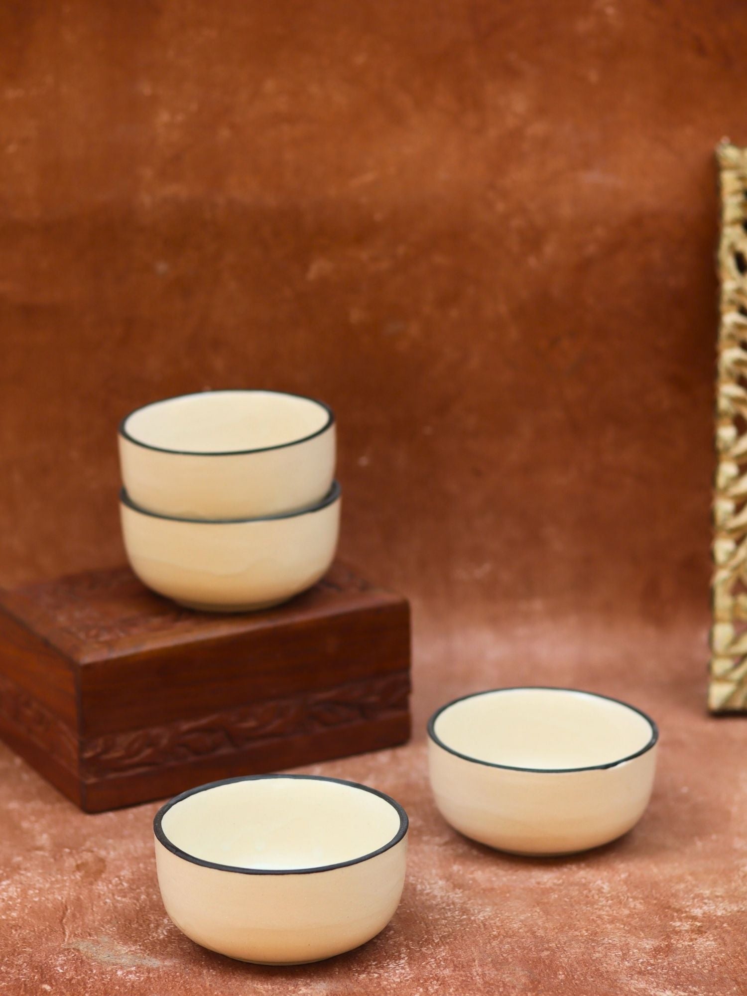 Handmade Set of 4 - Basic White Katori