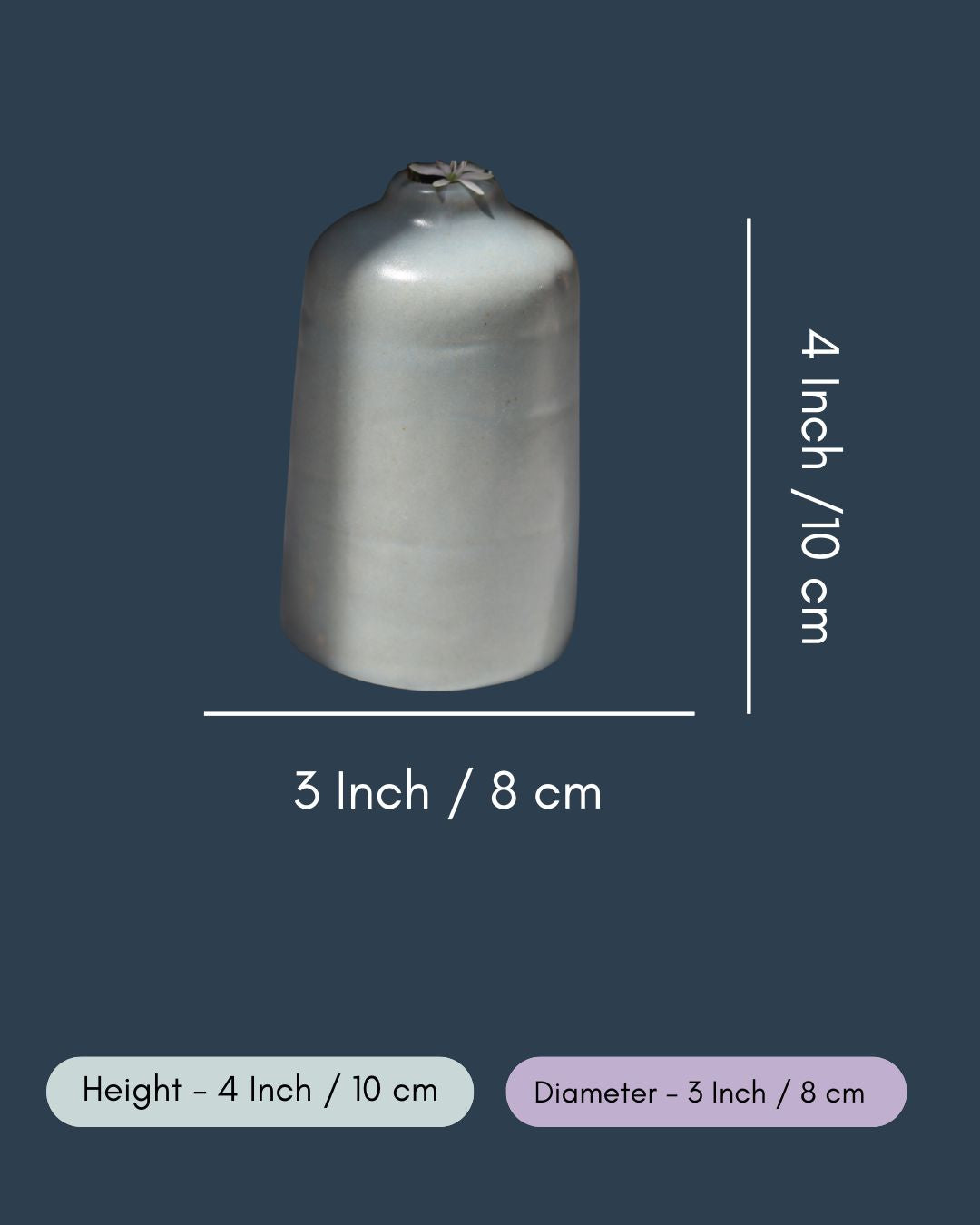 Grey Bud Vase - Tall
