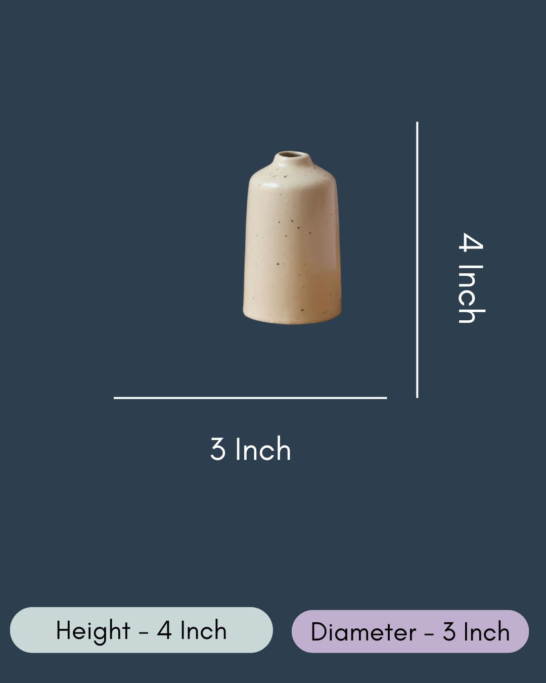 Cream Bud Vase - Tall