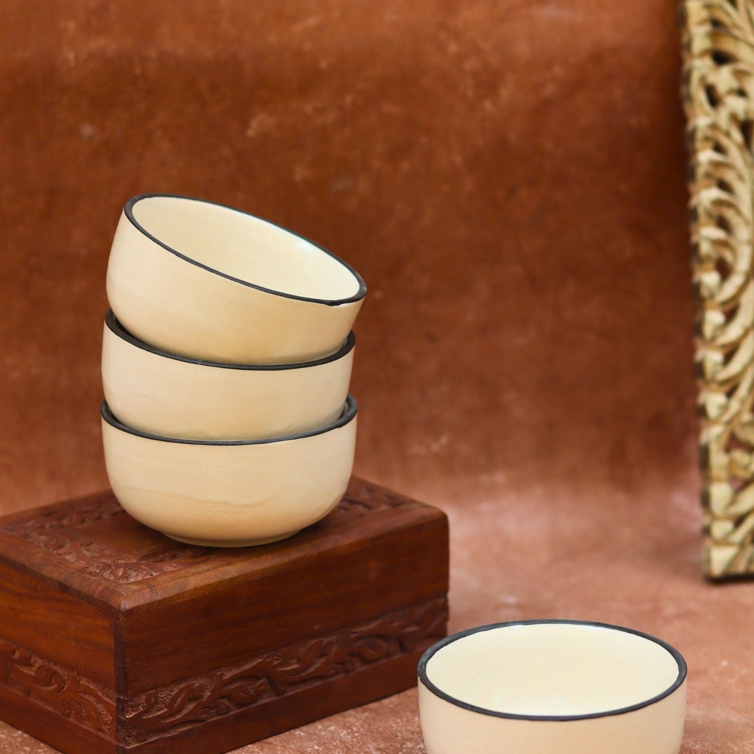 Set of 4 - Basic White Katori made by ceramic