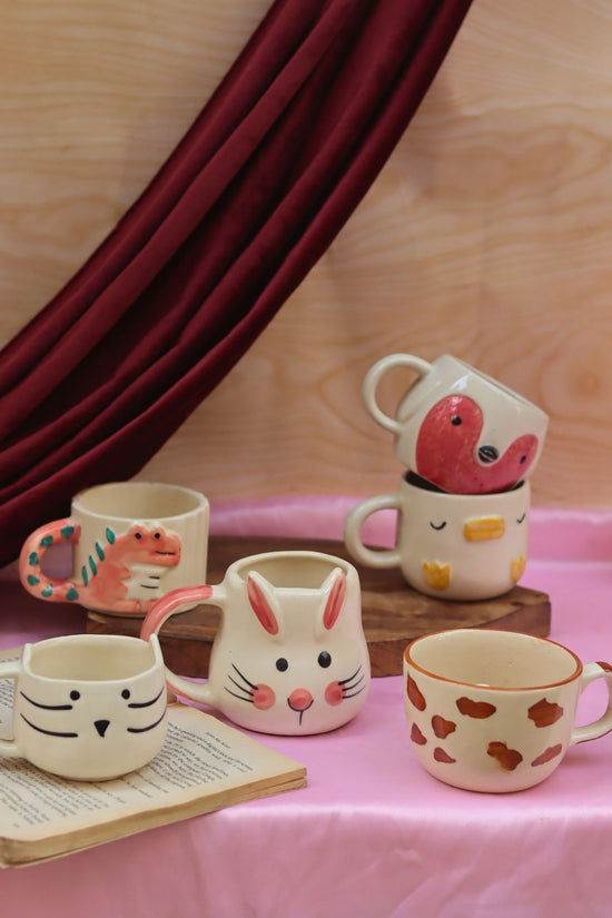 Set of 6 Animal Delight Mugs (for the price of 5) made by ceramic