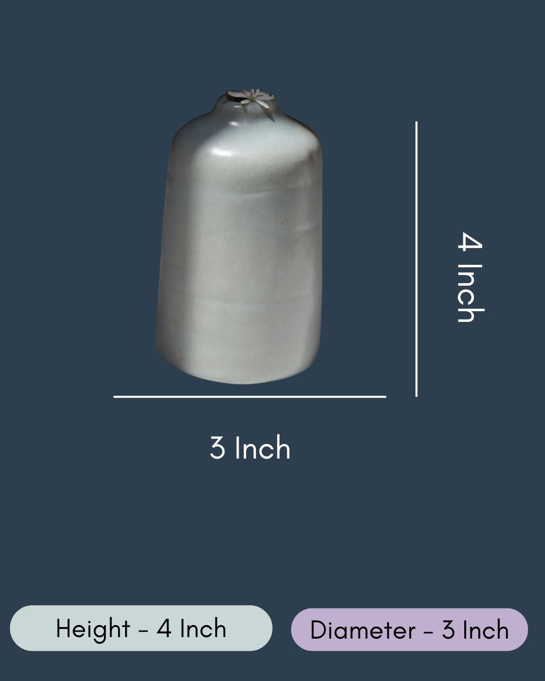 Grey Bud Vase - Tall