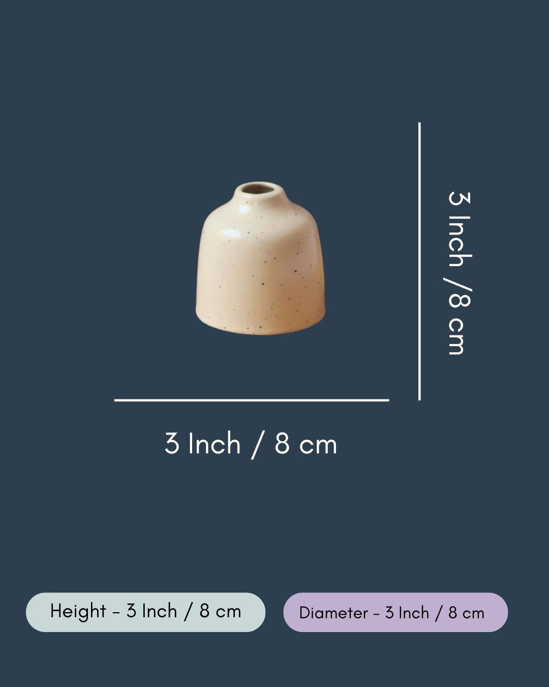 Cream Bud Vase - Short