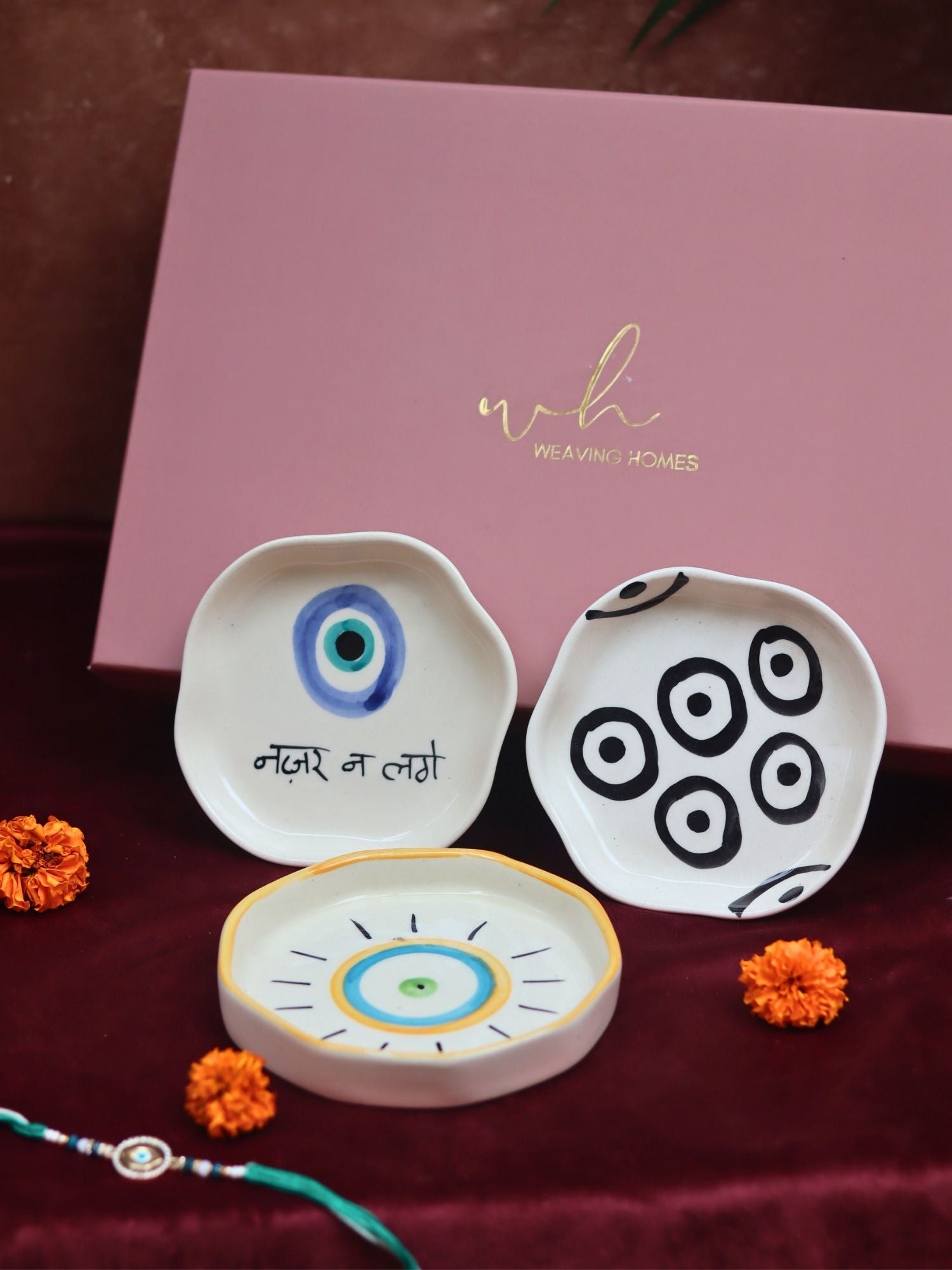 Handmade lead free The Nazar Charm Luxe Rakhi Gift Hamper