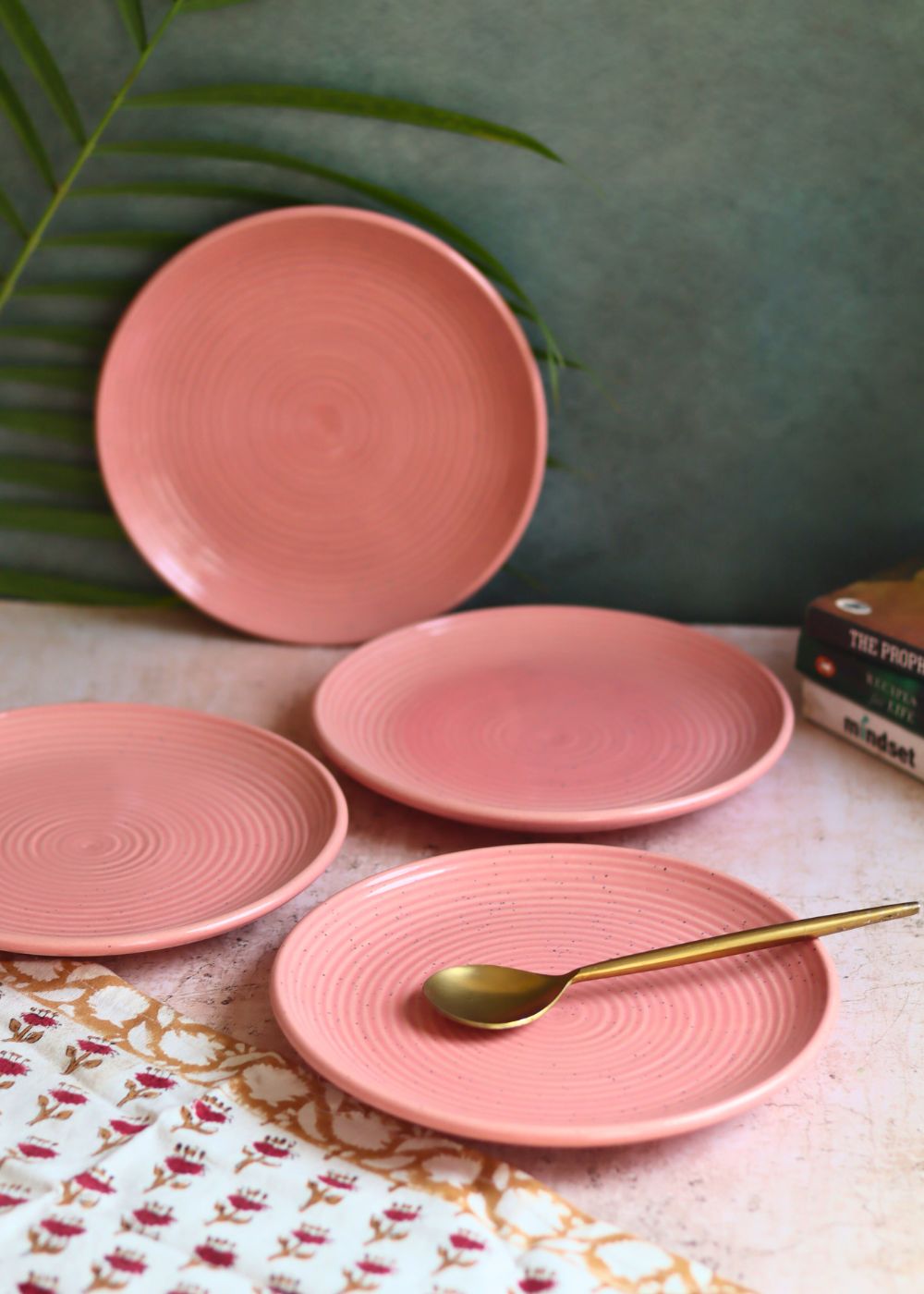 Set of 4 - Rosy Pink Quarter Plate