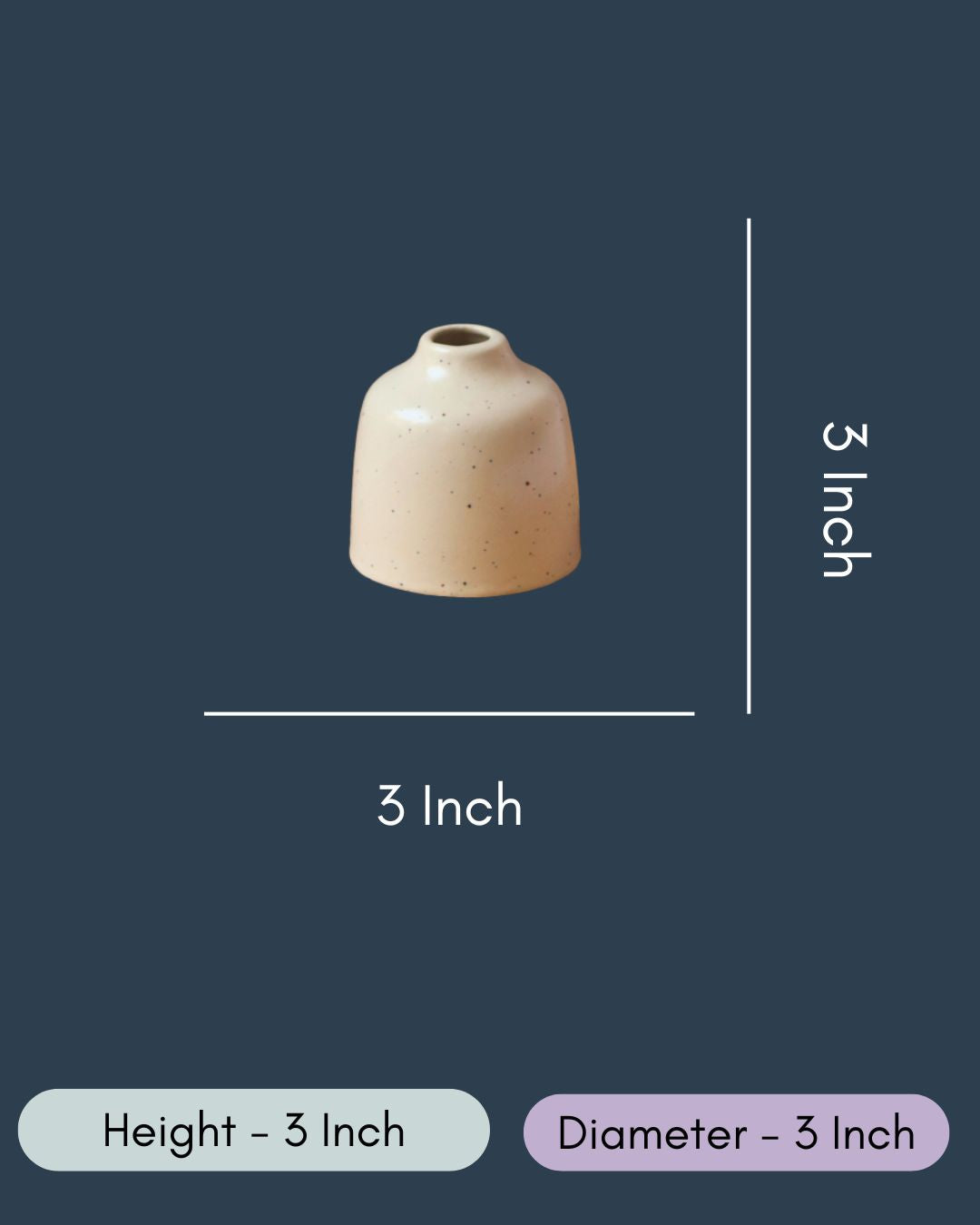 Cream Bud Vase - Short