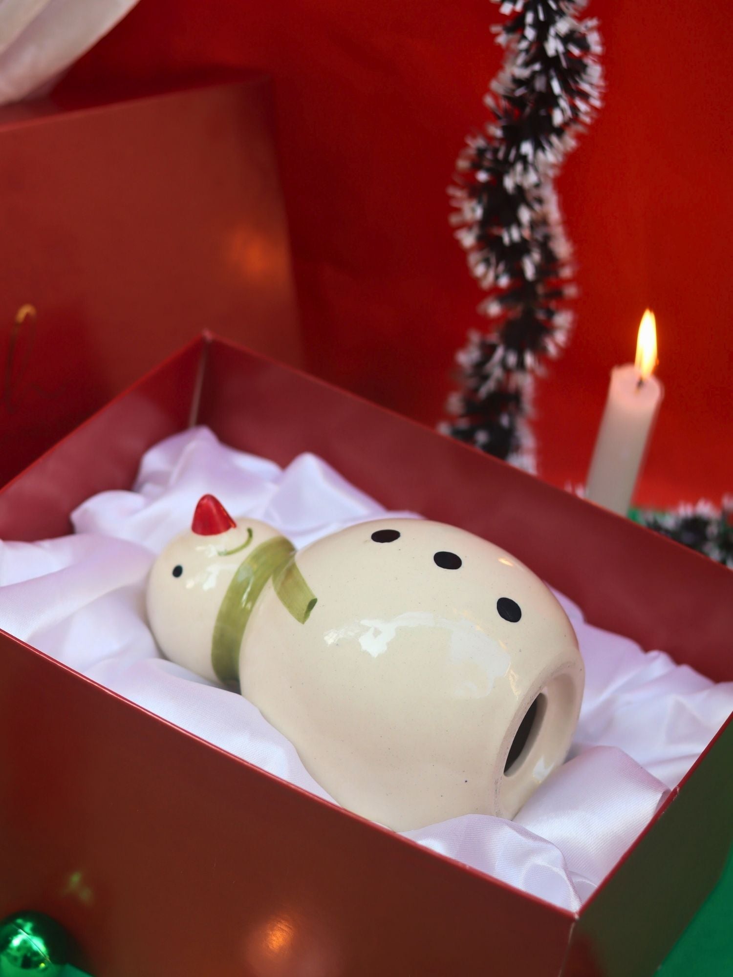 Lead free The Christmas Snowman in a Gift Box
