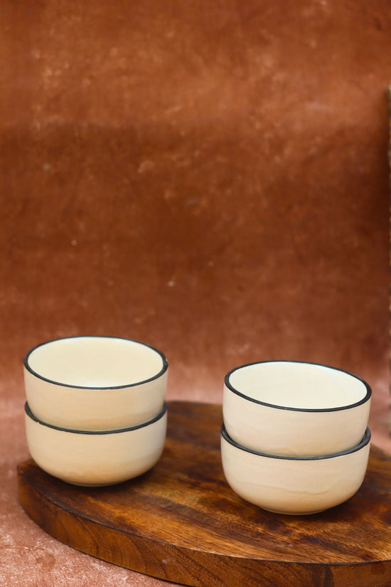 Set of 4 - Basic White Katori with premium quality material