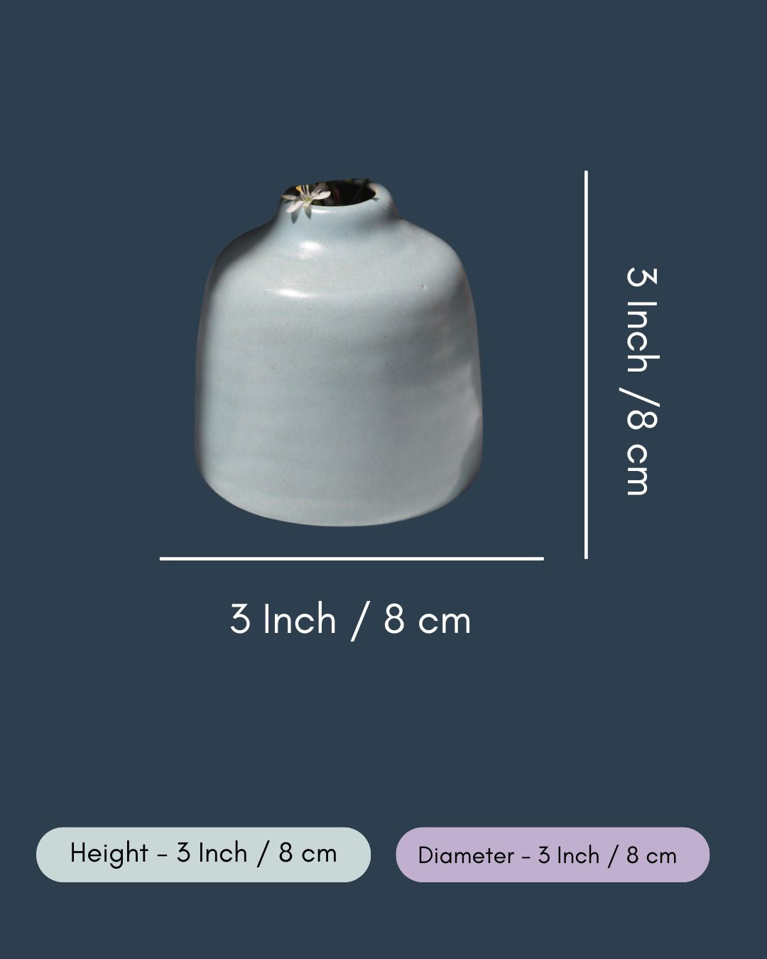 Grey Bud Vase - Short