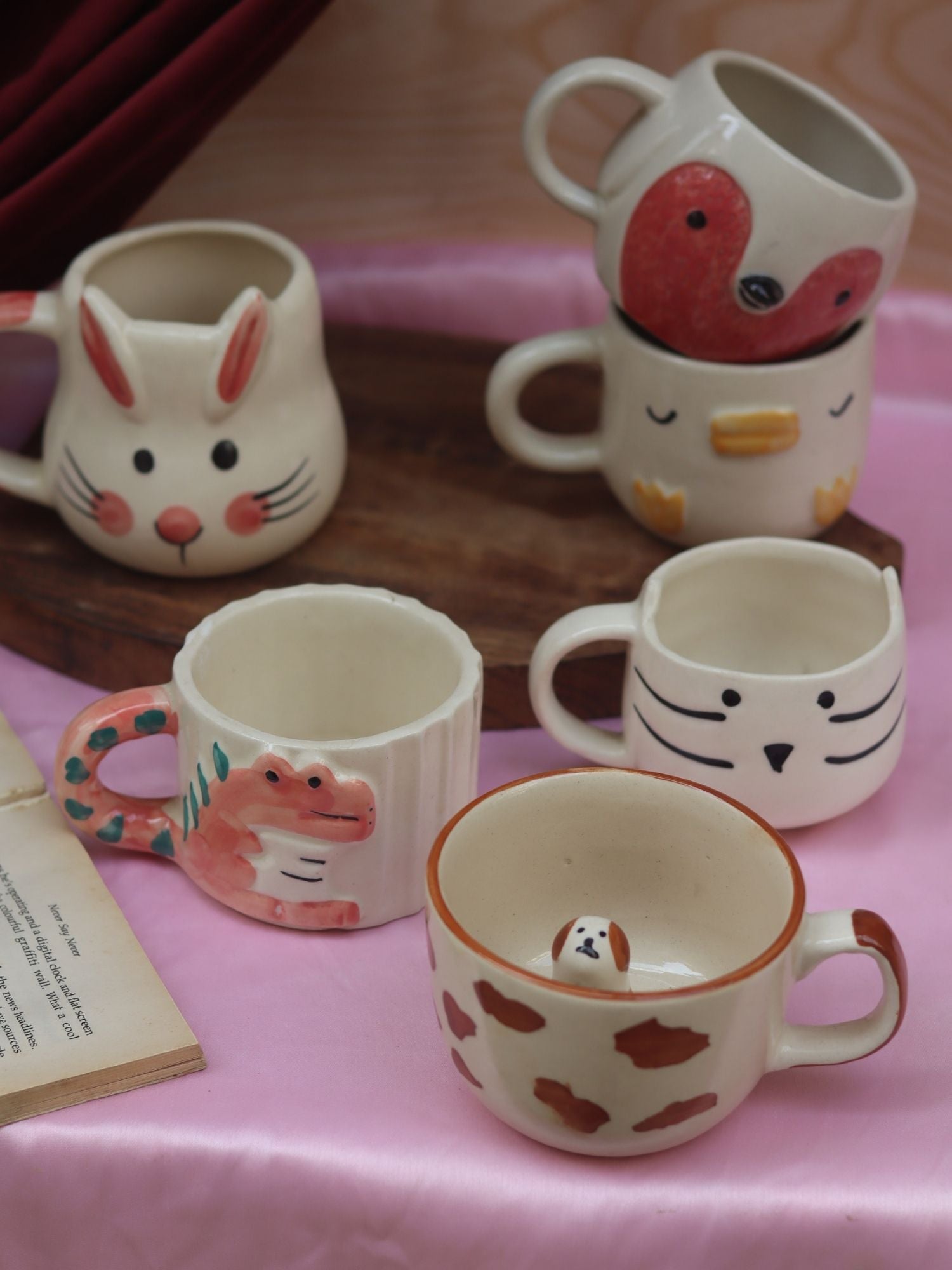 Set of 6 Animal Delight Mugs (for the price of 5) with premium quality material