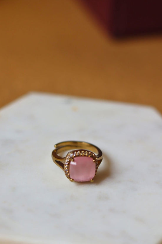 Pink Dusk Ring handmade in India