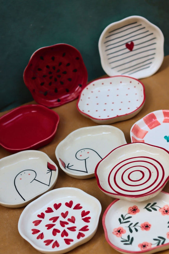 Set of 10 Bite Bliss handmade dessert plate (for the price of 7)