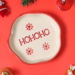 handmade HOHOHO dessert plate with beautifully design