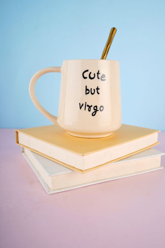 handmade cute but virgo mug 