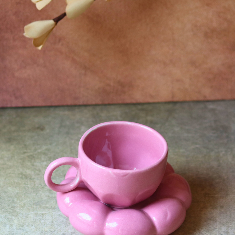 Pink Sunflower Cup & Saucer