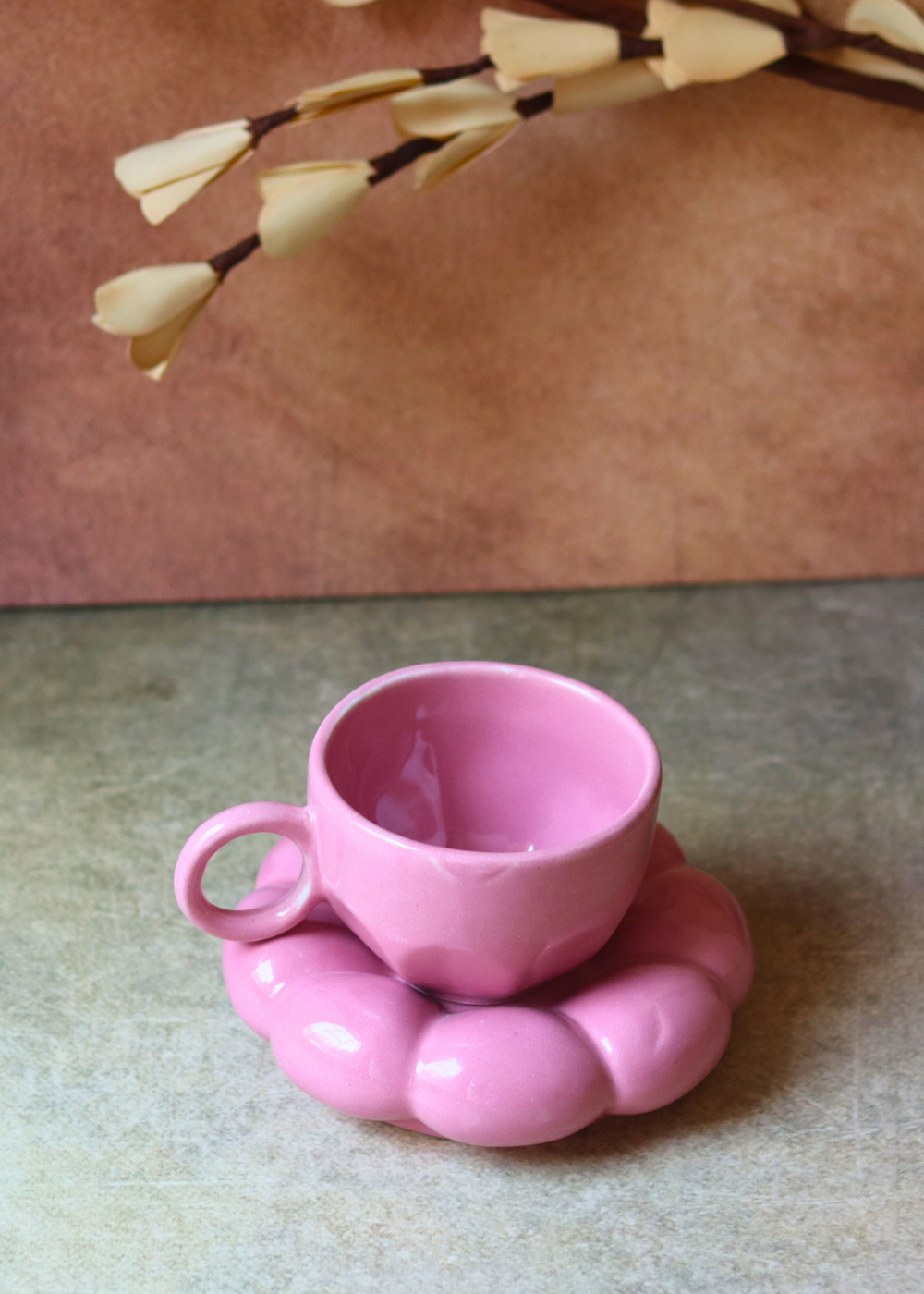 Pink Sunflower Cup & Saucer