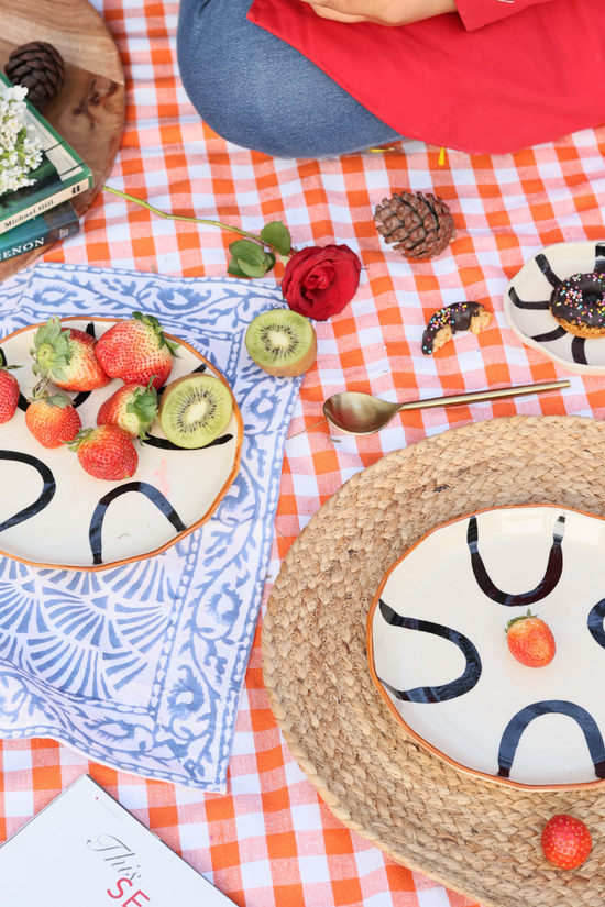 abstract snack & dessert plate with dessert