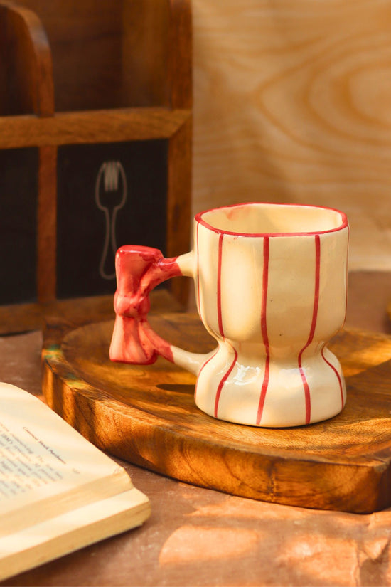 Bow Handle Mug made by ceramic