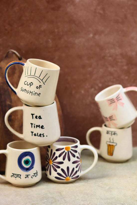 Set of 6 Simple Sips mugs combo (for the price of 5) made by ceramic