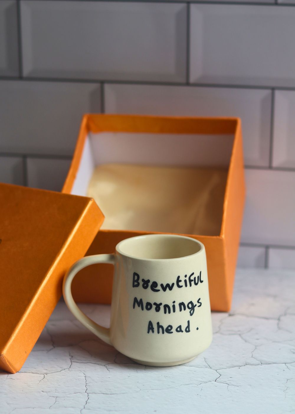 brewtiful morning mug in a gift box made by ceramic 