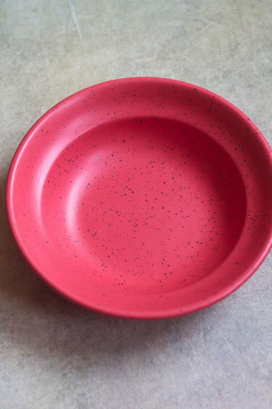 Deep red pasta plate 