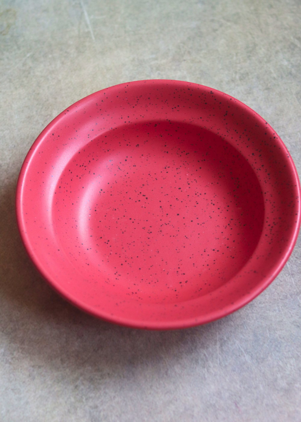 Deep red pasta plate 