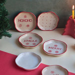 Handmade Set of 6 Merry & Bright Dessert Plates (for the price of 5)