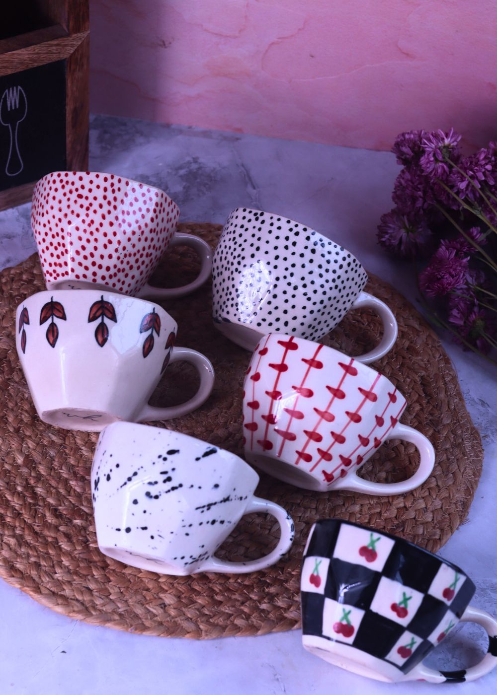 Set of 6 Handmade Mugs (for the price of 5) with premium quality material