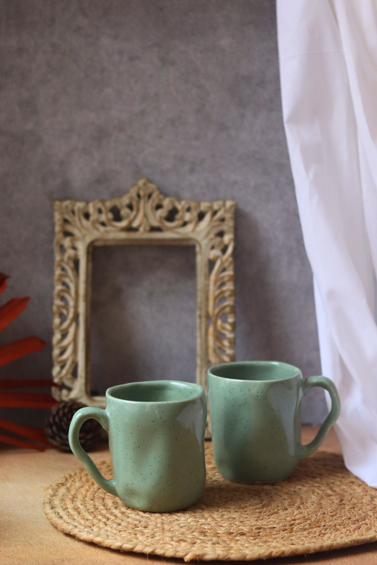 Sage Green Wavy Mug