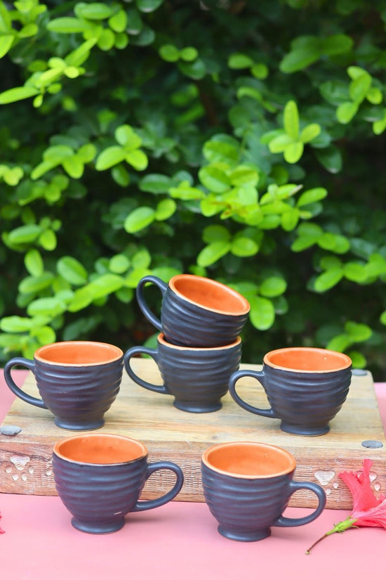 Set of 6 - Black Torrent Chai Cup with premium quality material
