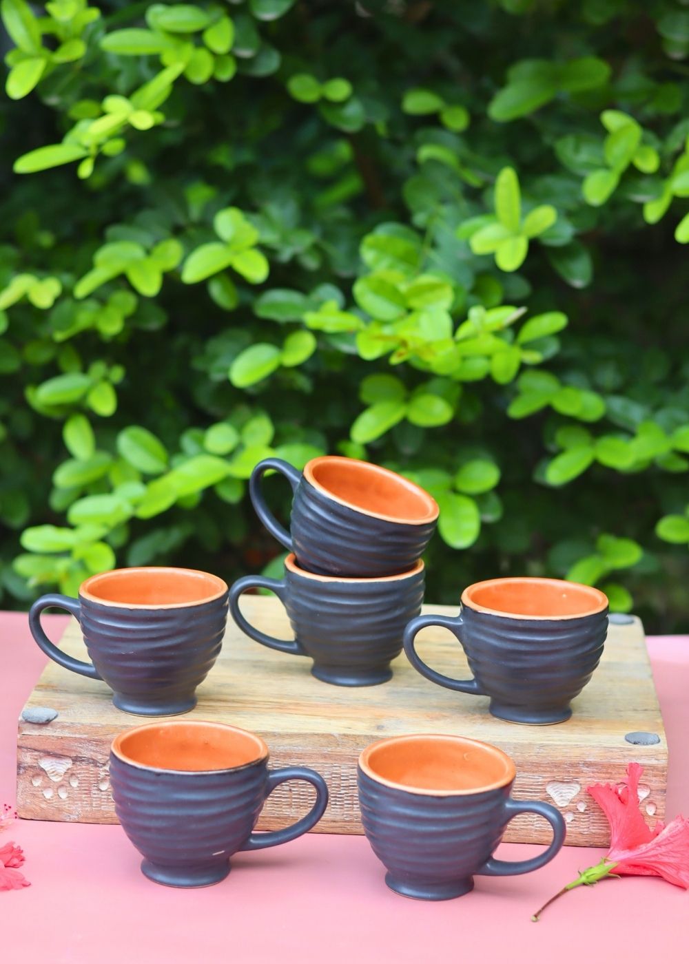 Set of 6 - Black Torrent Chai Cup with premium quality material