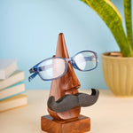 wooden moustache specs stand