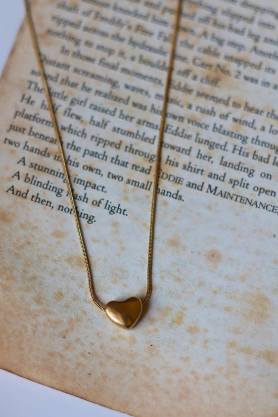 waterproof Minimal Heart Necklace