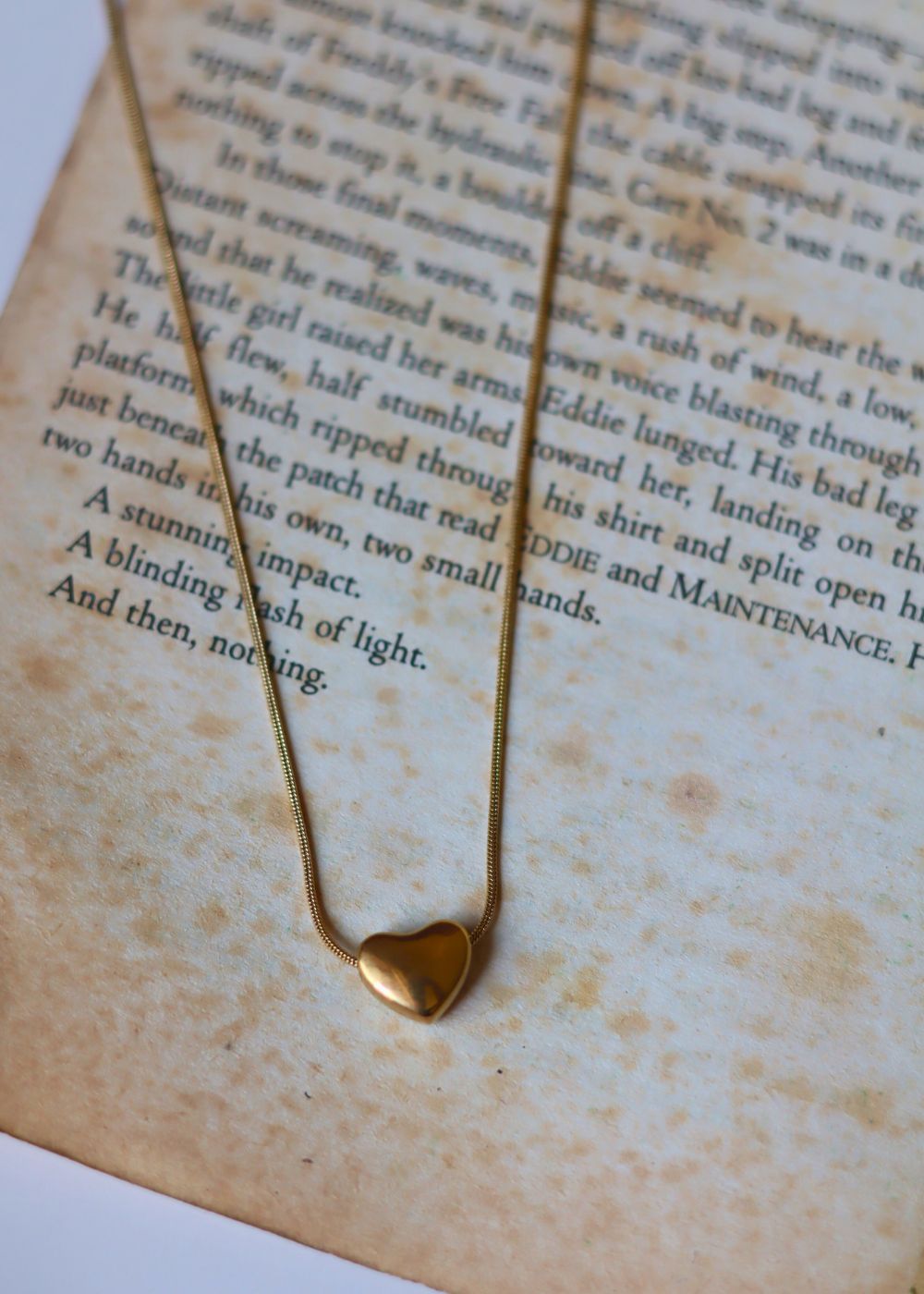 waterproof Minimal Heart Necklace
