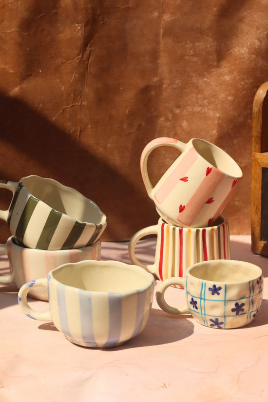 Set of 6 Mug Mood Combo (for the price of 5) handmade in india