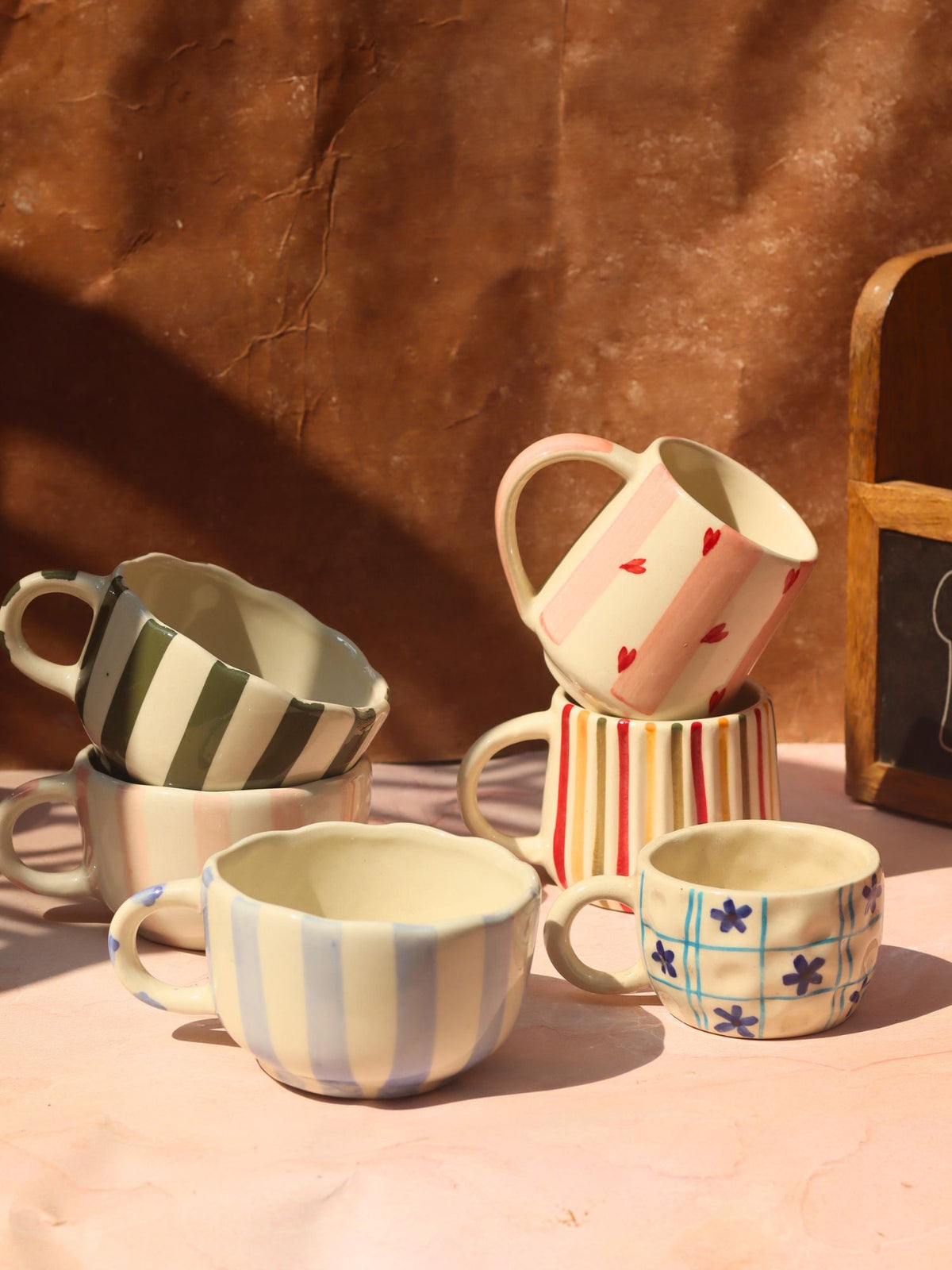 Set of 6 Mug Mood Combo (for the price of 5) handmade in india