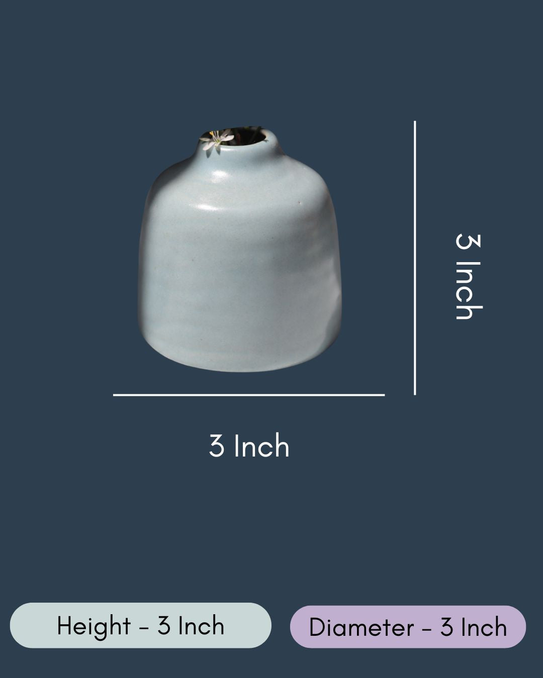 Grey Bud Vase - Short