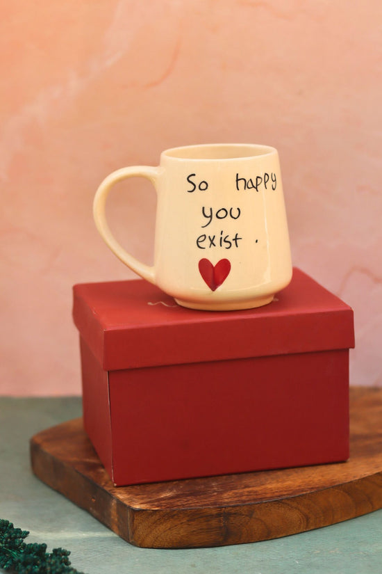 So happy you exist sweetheart mug in a Gift Box made by ceramic