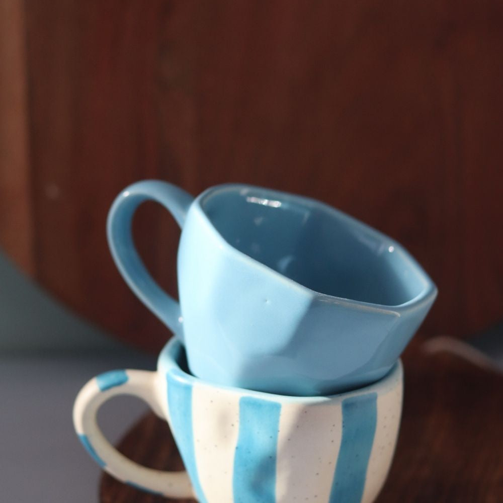 Handmade Ocean Blue & Sky Blue Cappuccino Mug