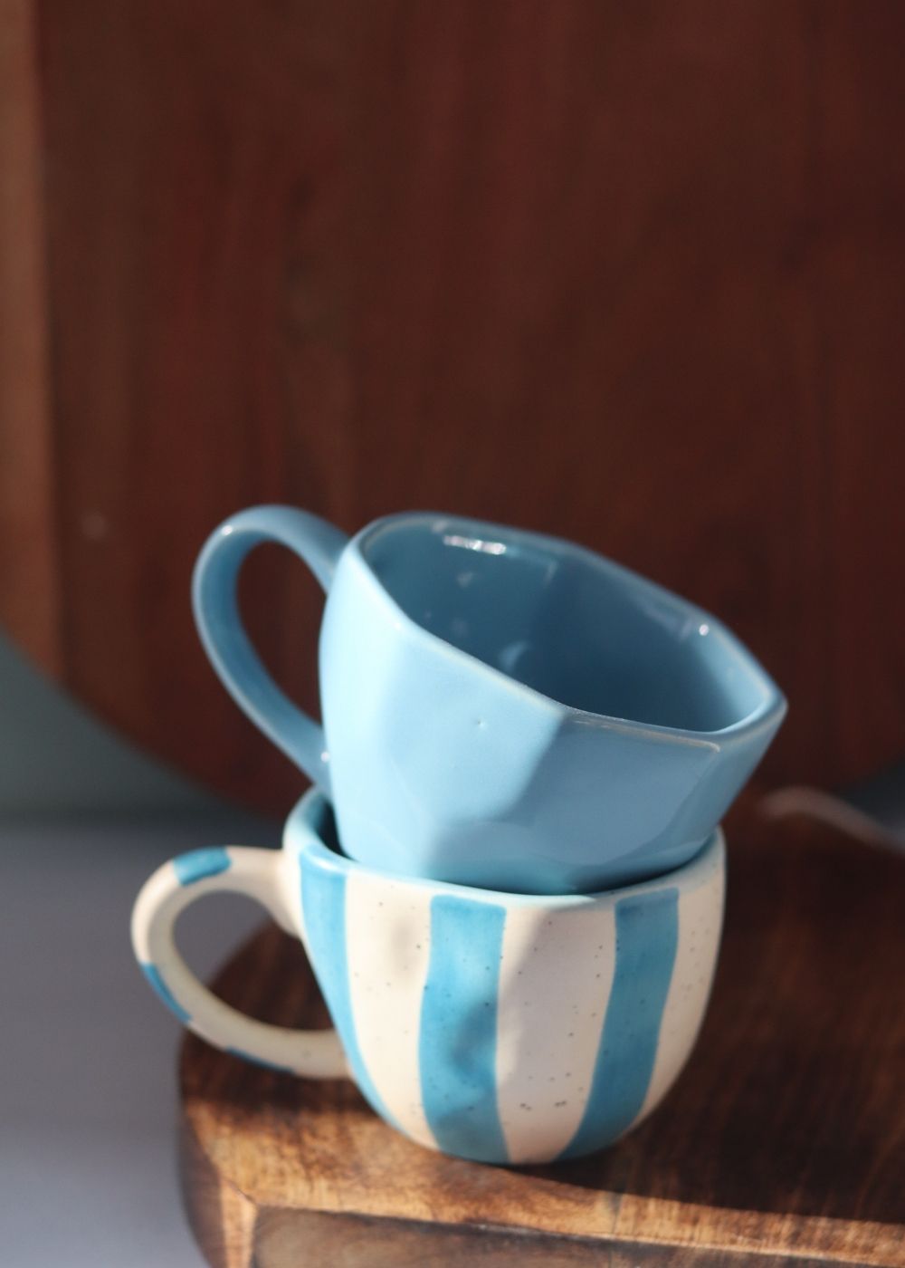 Handmade Ocean Blue & Sky Blue Cappuccino Mug