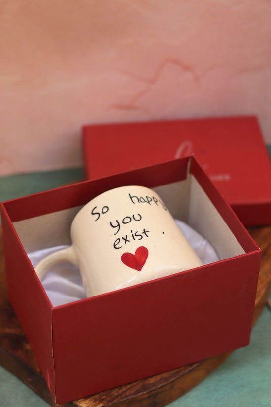 So happy you exist sweetheart mug in a Gift Box with premium quality material