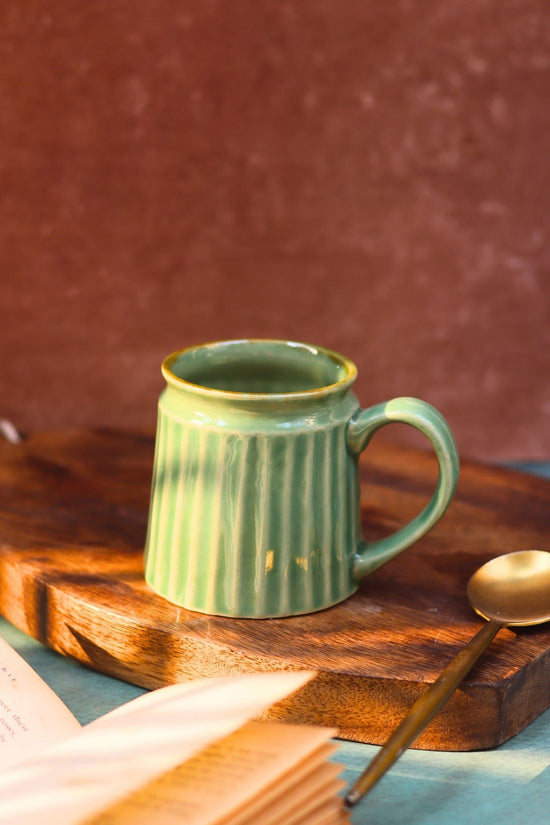 Handmade Basil Green Coffee Cup