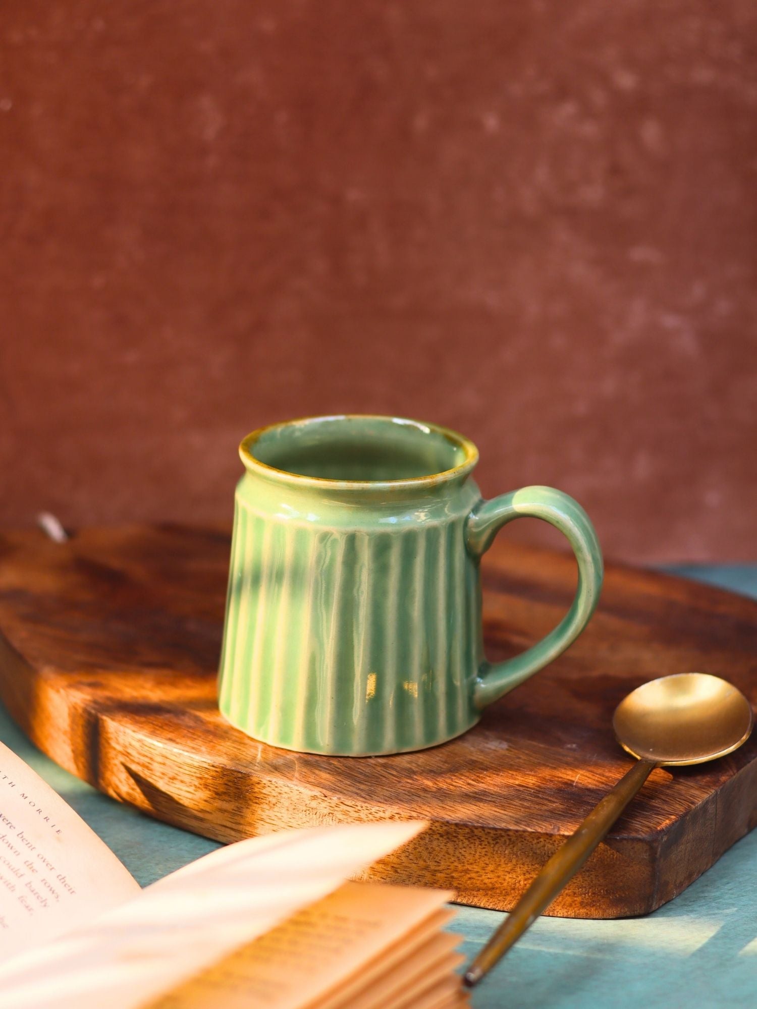 Handmade Basil Green Coffee Cup