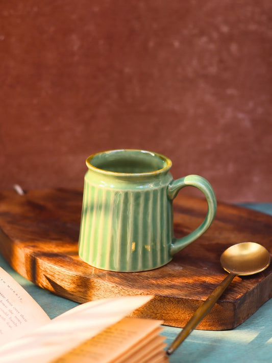 Handmade Basil Green Coffee Cup