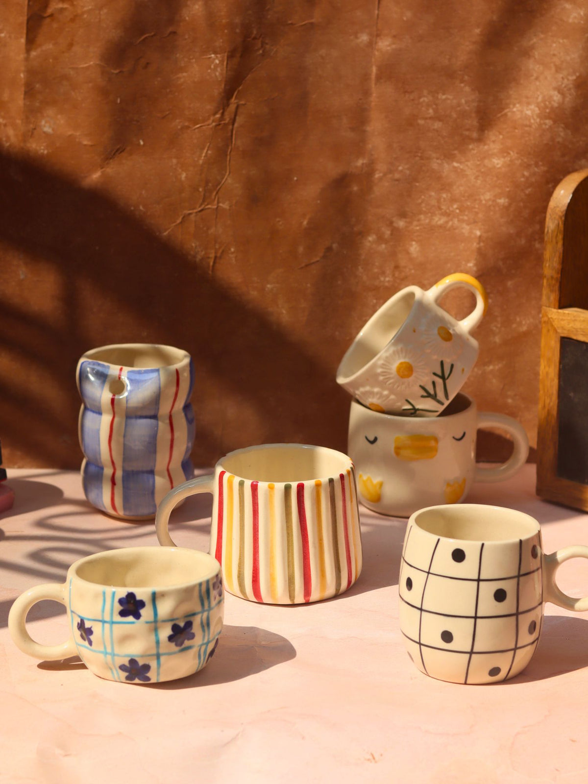 handmade Set of 6 Treat & Sweet Mugs (for the price of 5)