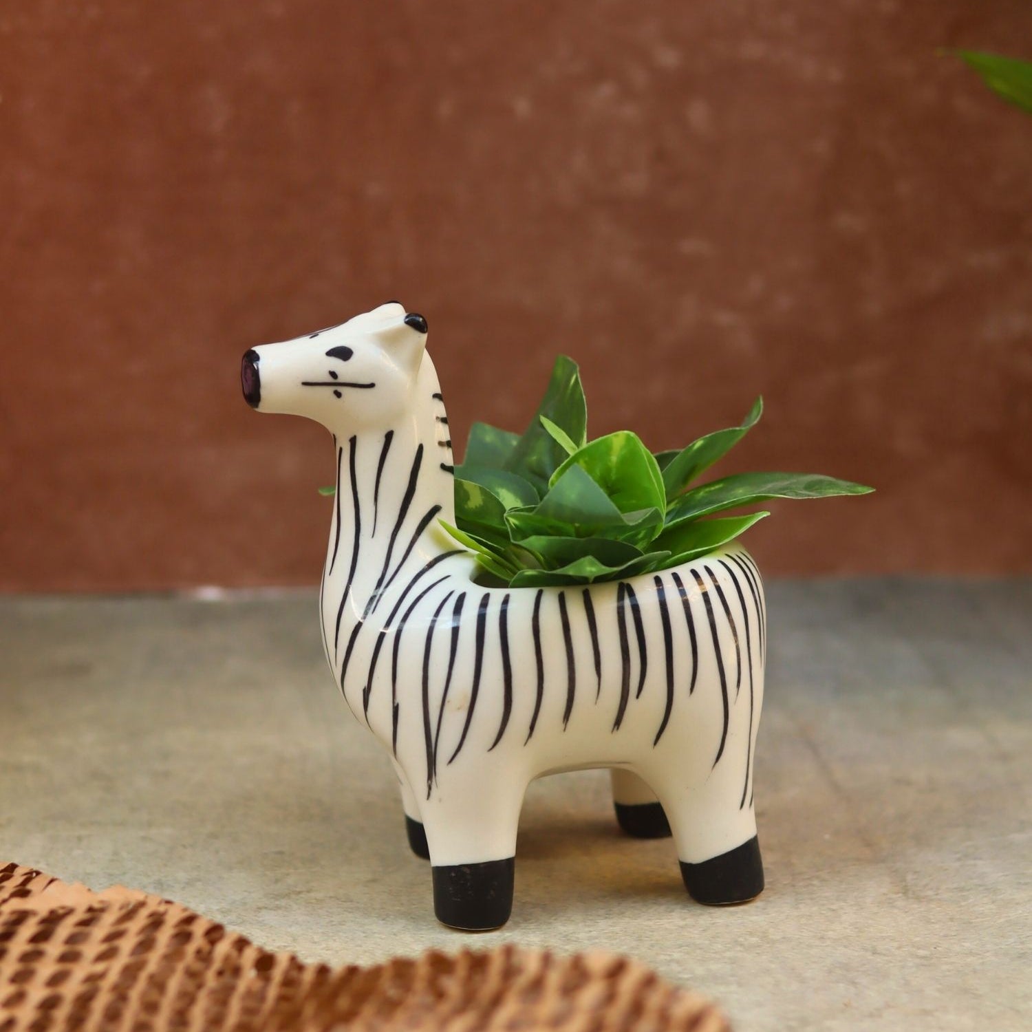 Handmade Zebra Planter