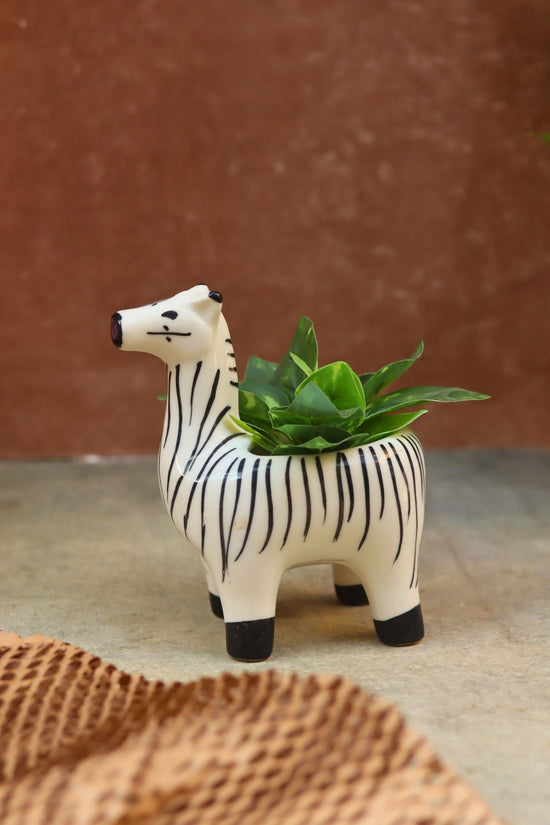 Handmade Zebra Planter