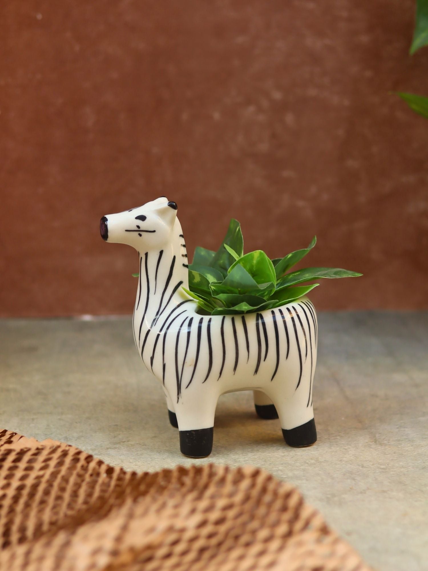 Handmade Zebra Planter
