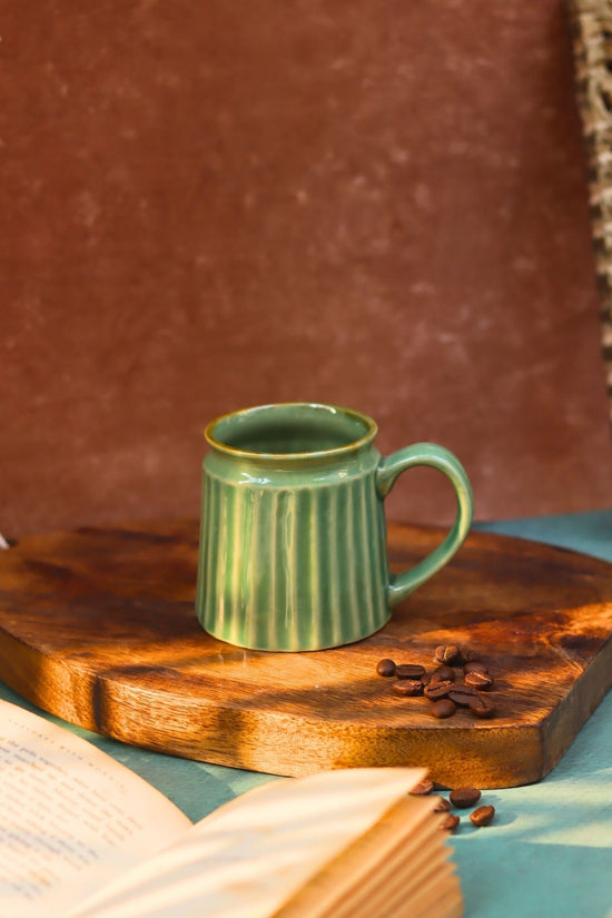 Basil Green Coffee Cup made by ceramic