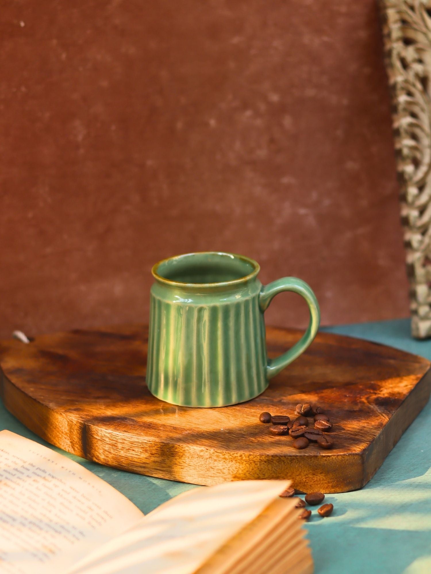 Basil Green Coffee Cup made by ceramic